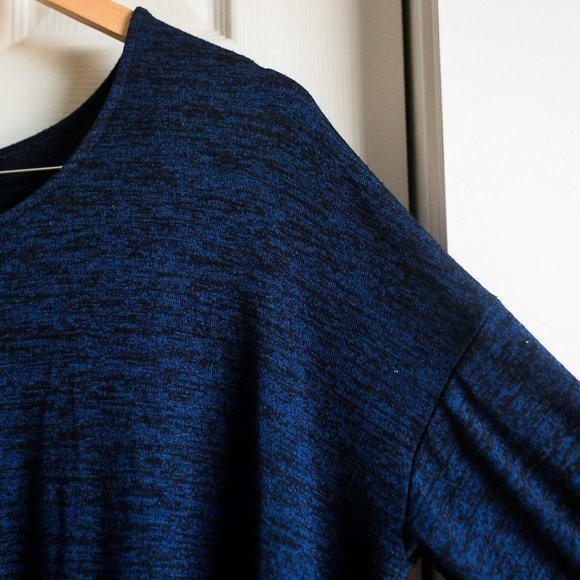 Blue long sleeve dress with pockets - Picture 8 of 8